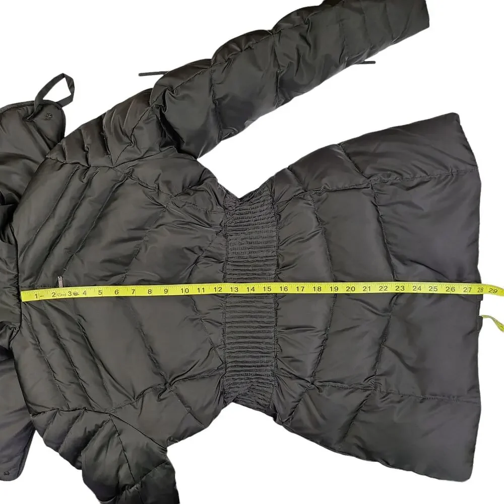 Kenneth Cole Reaction Down Filled Puffer Coat Small Black Trench